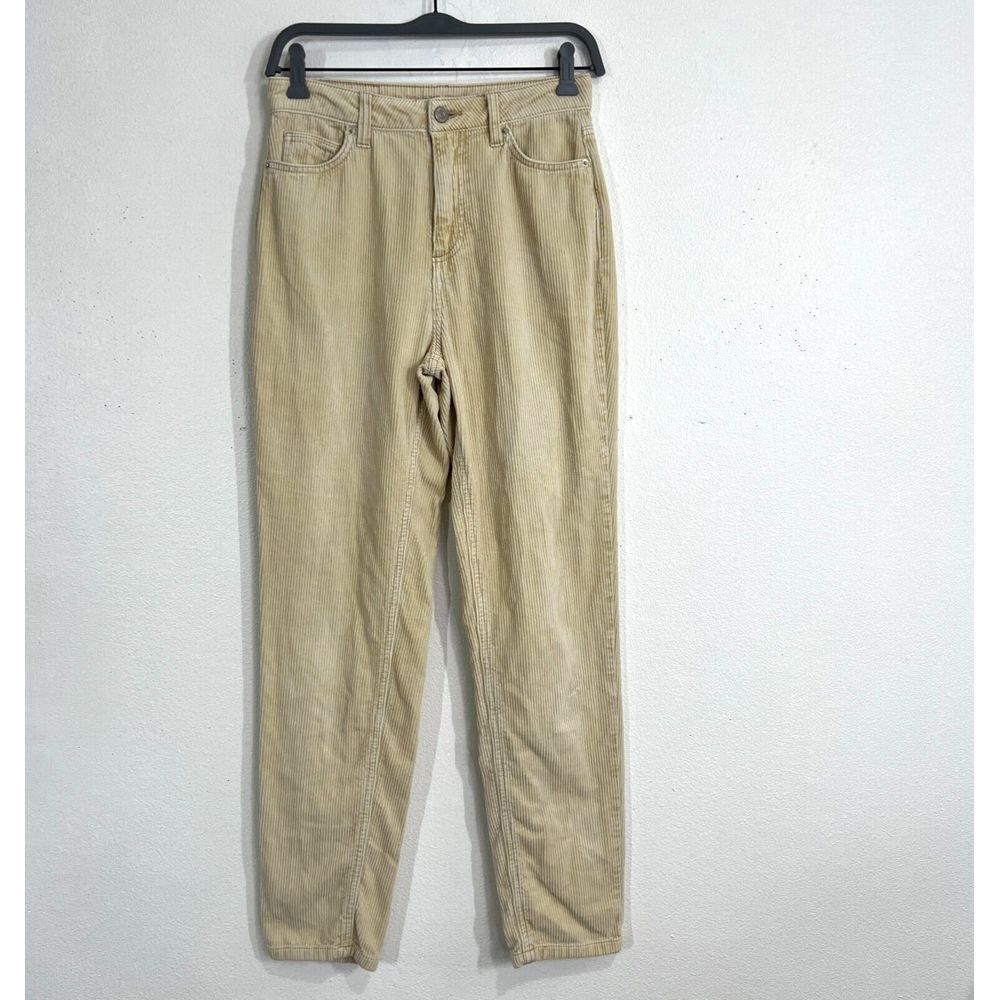BDG Urban Outfitters Mom High Rise Corduroy‎ Pants Size 26 Washed Faded Beige